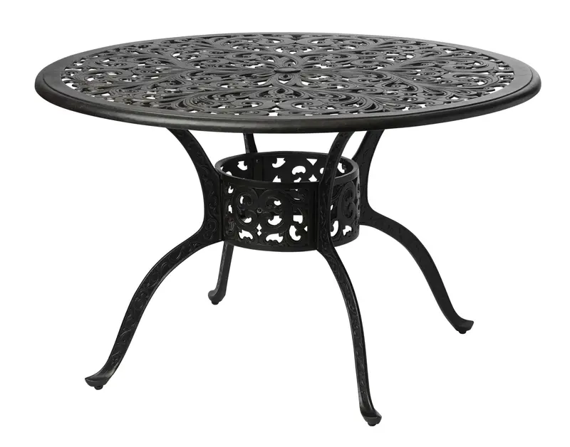 122Cm Round Cast Aluminum Dining Table – Melton Craft 1