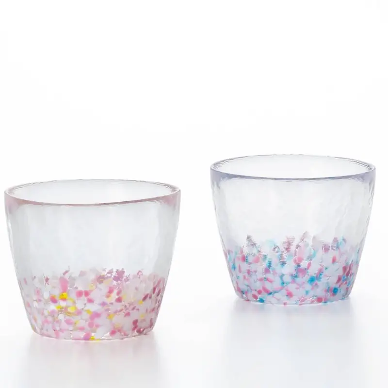 Aderia Sakura-Inspired Drinking Glasses – Delicate Pair, 190Ml Each 1