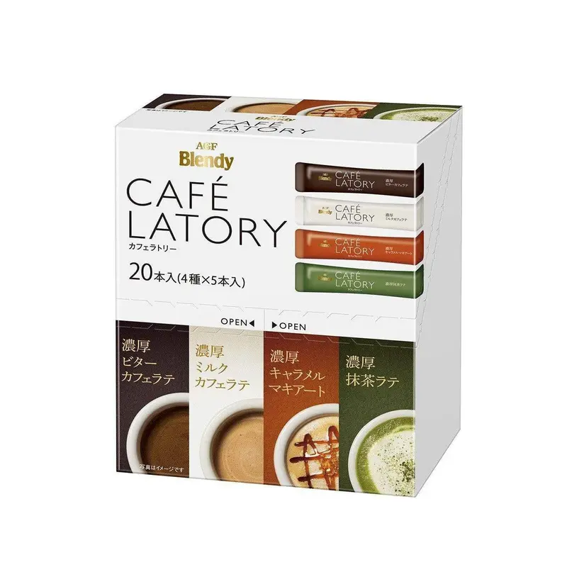 Agf Blendy Café Latory Flavored Drink Sticks – Assorted Flavor Sampler (20 Sticks) 1