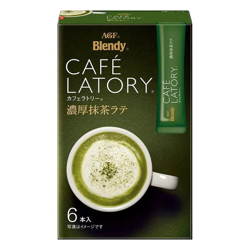 Agf Blendy Cafe Latory Matcha Green Tea Latte Mix – Single-Serve Stick Pack (6 Count) 1