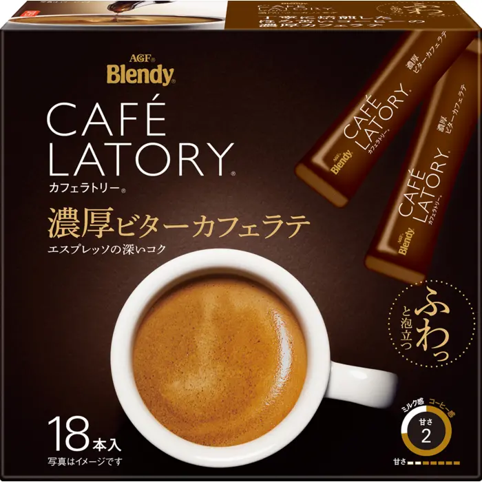 Agf Blendy Cafe Latory Rich Bitter Latte – Smooth Coffee-Forward Instant Latte (18 Count) 1