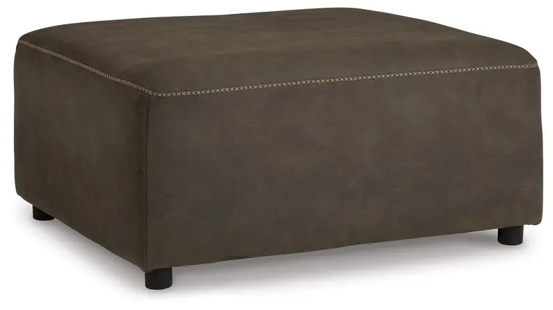 Allena Gunmetal Oversized Accent Ottoman With Tufted Detailing 1