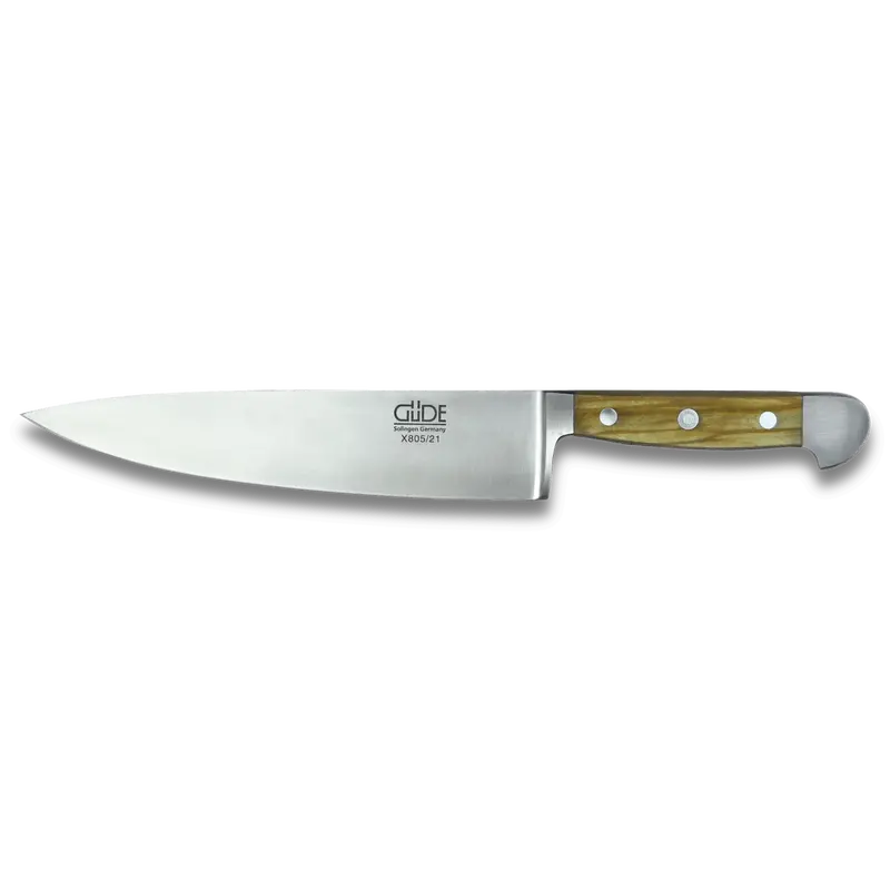 Alpha Olive Chef Knife – 8-Inch Forged Blade & Natural Olive Wood Grip 1