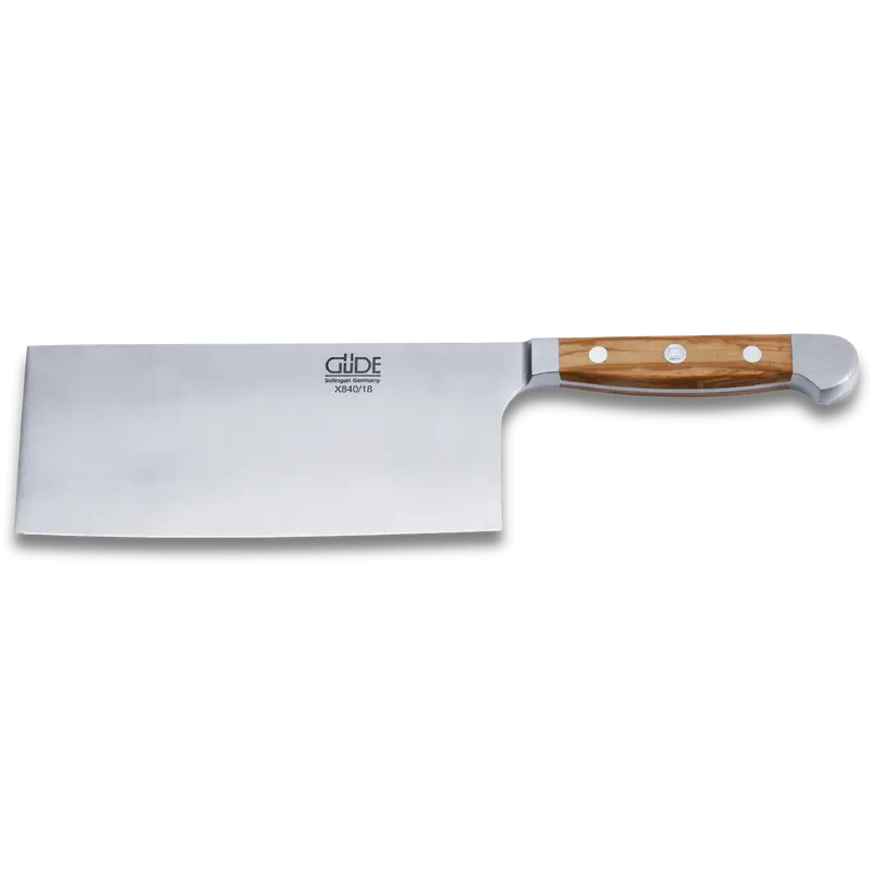 Alpha Olive Chinese Chef’S Knife – 8-Inch Forged Steel With Olive Wood Handle 1