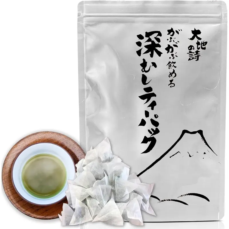Arahataen Fukamushicha – Deep-Steamed Japanese Green Tea, 100 Individually Wrapped Bags 1