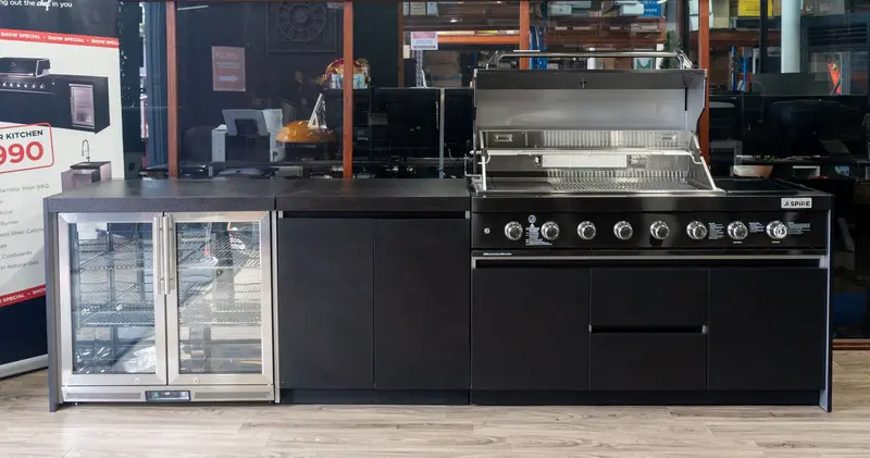 Aspire 6-Burner Outdoor Modular Bbq Kitchen With Dual Fridge And Base Cabinet Storage 1