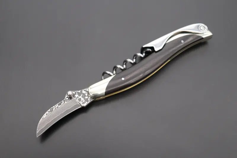 Athro Damascus Sommelier Knife – Dual Handle Editions 1