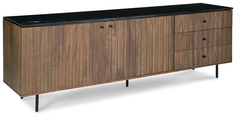 Barnford Brown And Black Decorative Accent Cabinet 1