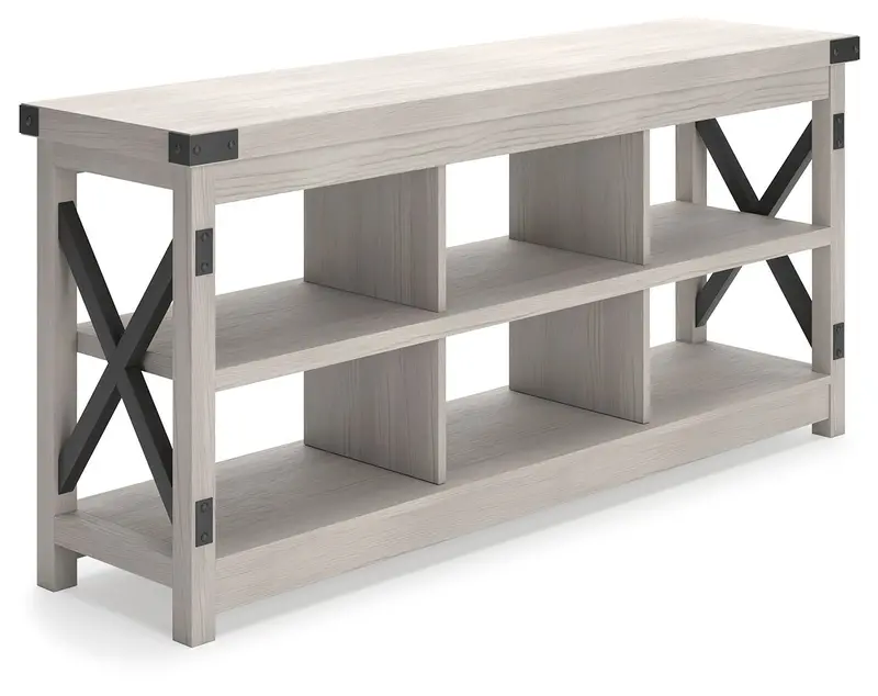 Bayflynn White And Black Large Tv Stand 1