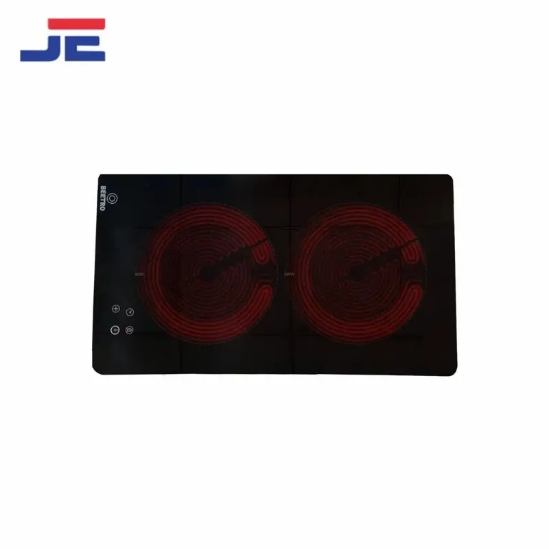 Beetro Mas-302 Dual-Burner Glass Hot Plate – Sleek Black Design 1