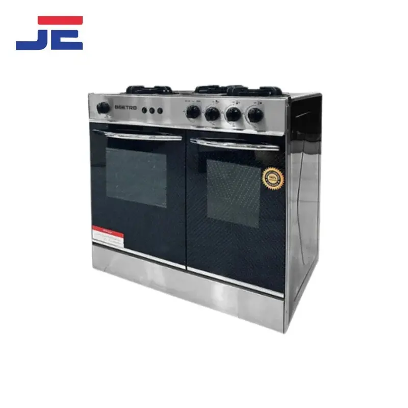 Beetro Wb-5000 Auto 34" Cooking Range – 3-Burner Metal Top With Double Door 1