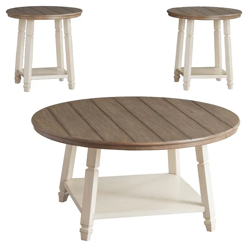 Bolanbrook White, Brown & Beige Occasional Table Set (3 Pcs) 1