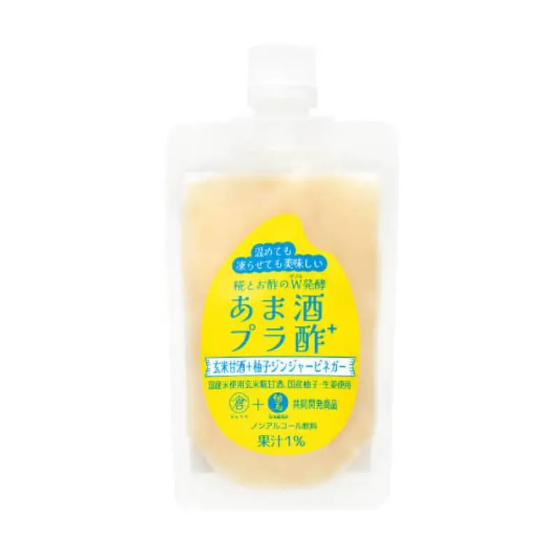 Brown Rice Amazake & Yuzu-Ginger Vinegar Drink – Naturally Fermented Pouch, 150G 1