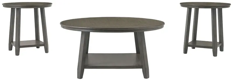 Caitbrook Gray Accent Table Trio – Three-Piece Occasional Set 1
