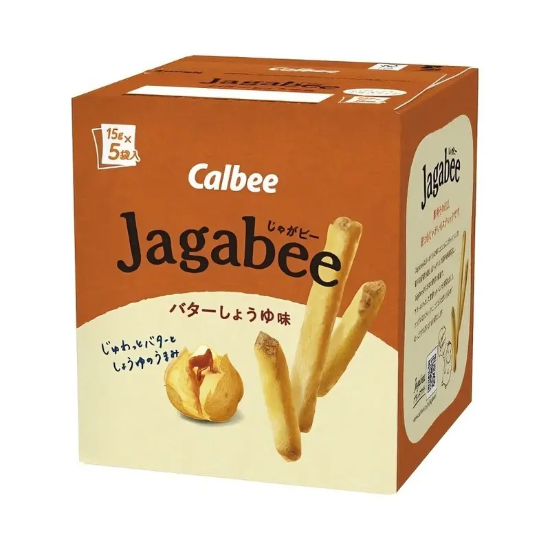 Calbee Jagabee Butter Soy Sauce Potato Sticks – Crispy Snack, 75G 1