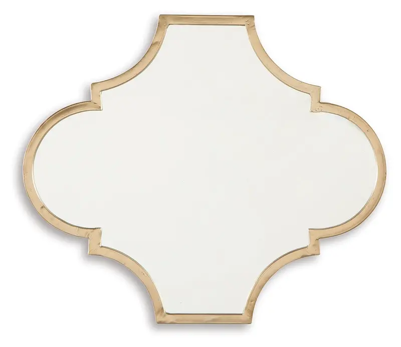 Callie Gold Accent Mirror With Decorative Frame 1