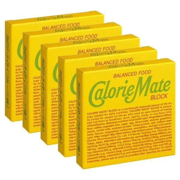 Calorie Mate Fruit-Flavored Nutrition Bars – Balanced Meal Replacement (5-Pack) 1