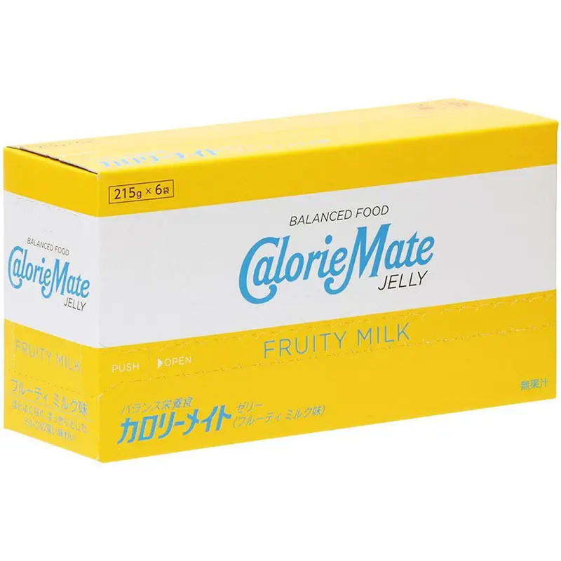 Calorie Mate Fruit Milk Jelly – Balanced Nutrition Drink, 215G × 6 1