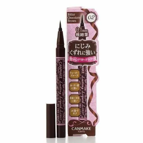 Canmake Lasting Liquid Eyeliner – Ultra-Fine Tip In Bitter Chocolate Brown 1