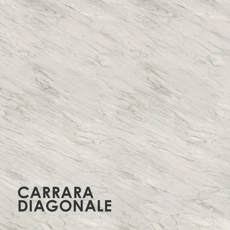 Carrara Diagonale Patterned Porcelain Benchtop 1