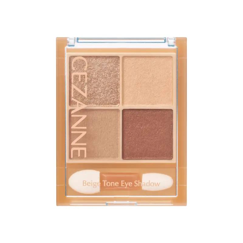 Cezanne Beige-Tone Quad Eyeshadow Palette – 4.3G Neutral Makeup Set 1