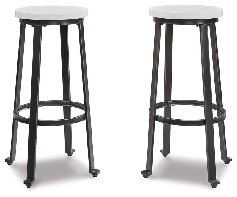 Challiman Tall Bar Stools (Set Of 2) – Industrial-Style Counter Seating 2