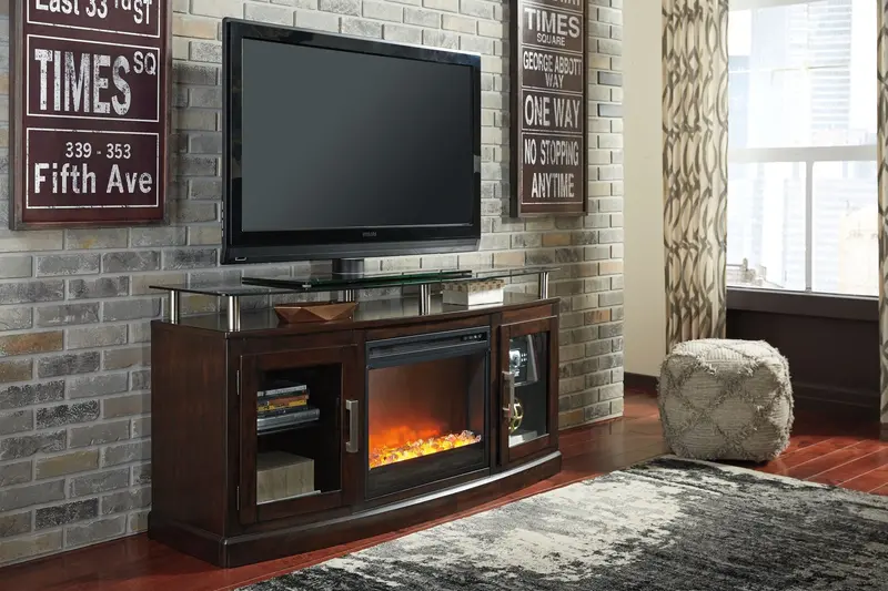 Chanceen Tv Stand With Electric Fireplace – Modern Media Console With Heat Function 1