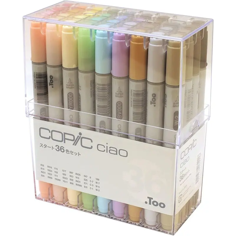 Copic Ciao Marker Collection – Vibrant Alcohol Markers For Artists & Designers, 36 Colors 1