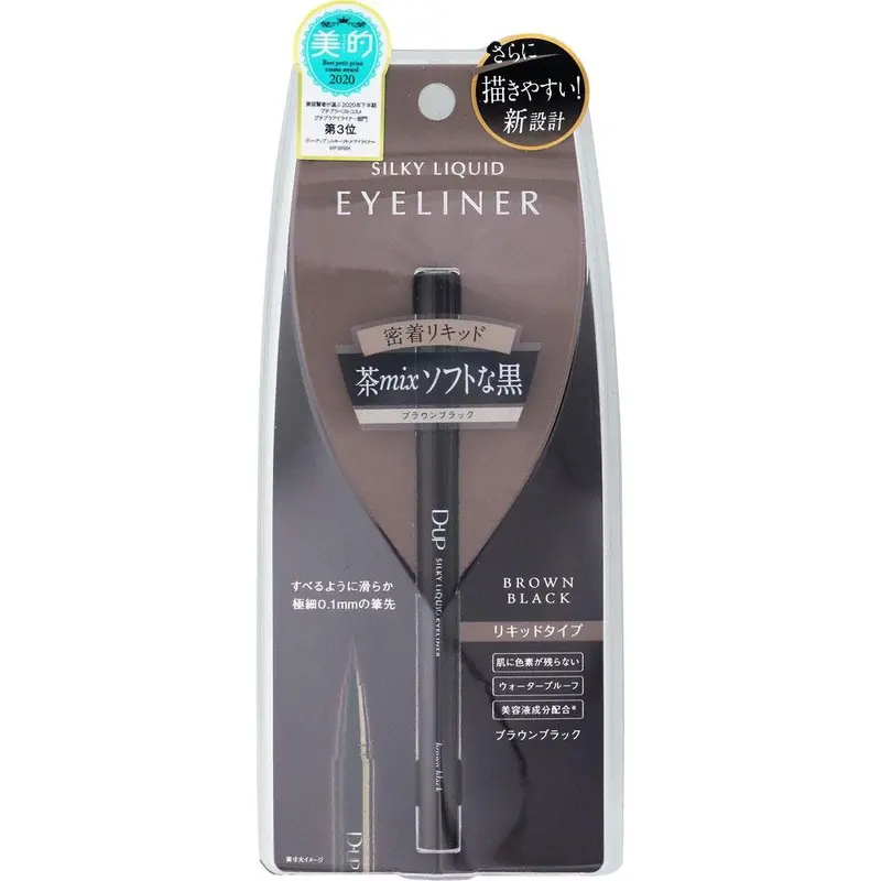 D-Up Silky Liquid Eyeliner – Waterproof Deep Brown-Black Shade 1