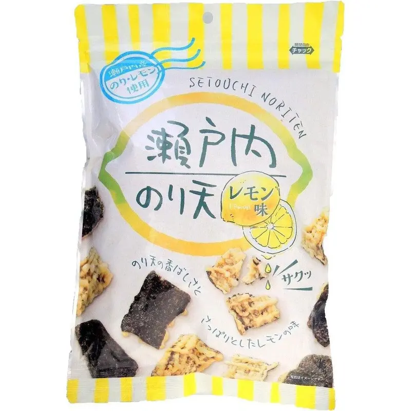 Daiko Noriten Lemon Tempura Seaweed Chips – Setouchi-Grown, 10-Pack Snack Bundle 1
