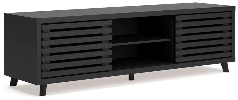 Danziar Black Extra-Large Media Console Tv Stand 1
