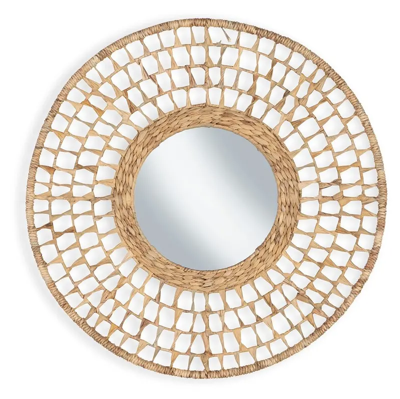 Deltlea Natural Wood Wall Mirror 1