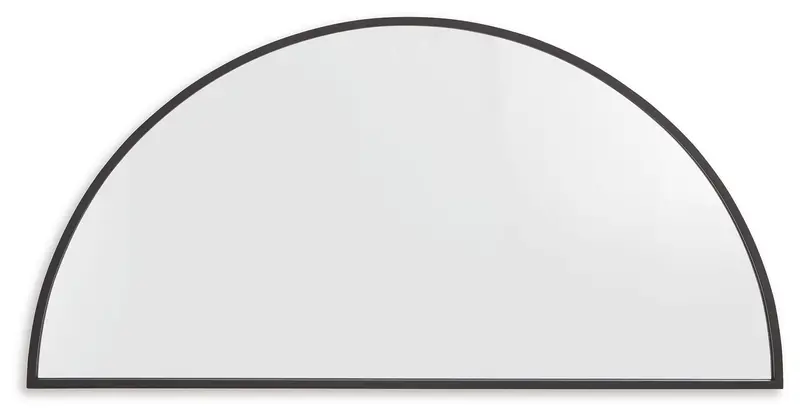 Denlow Sleek Black Metal Accent Mirror 1