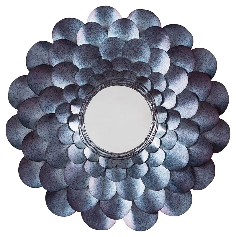Deunoro Blue-Tinted Accent Mirror With Modern Frame 1