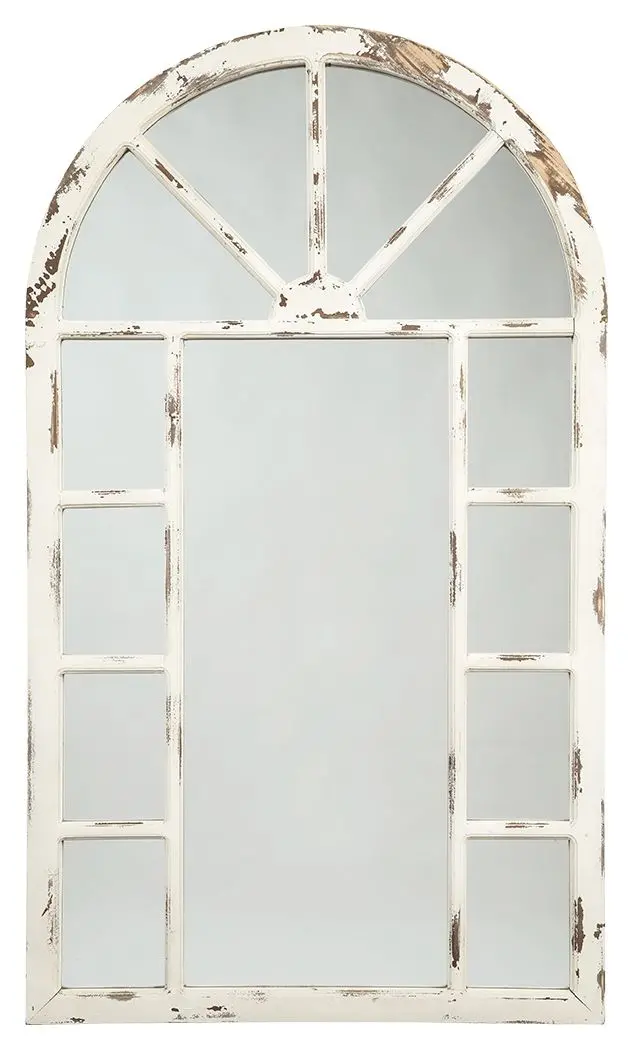 Divakar Antique White Decorative Accent Mirror – Ornate Framed Wall Mirror 1
