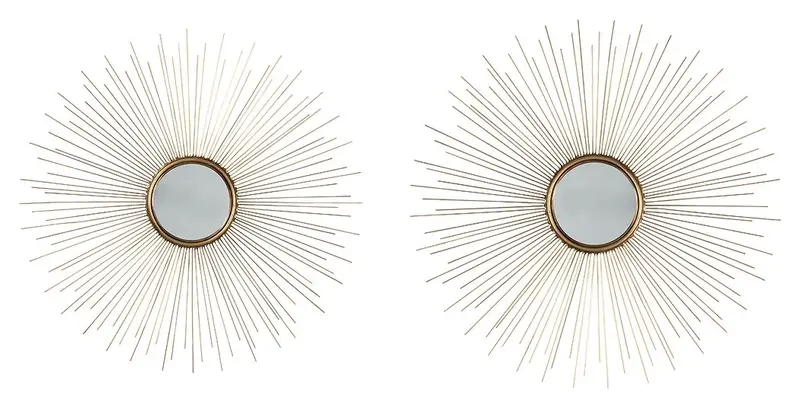Doniel Antique Gold Accent Mirror Set – Two-Piece Collection 1