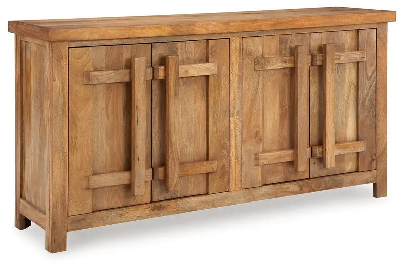 Dresor Light Natural Wood Accent Cabinet With Clean Lines 1