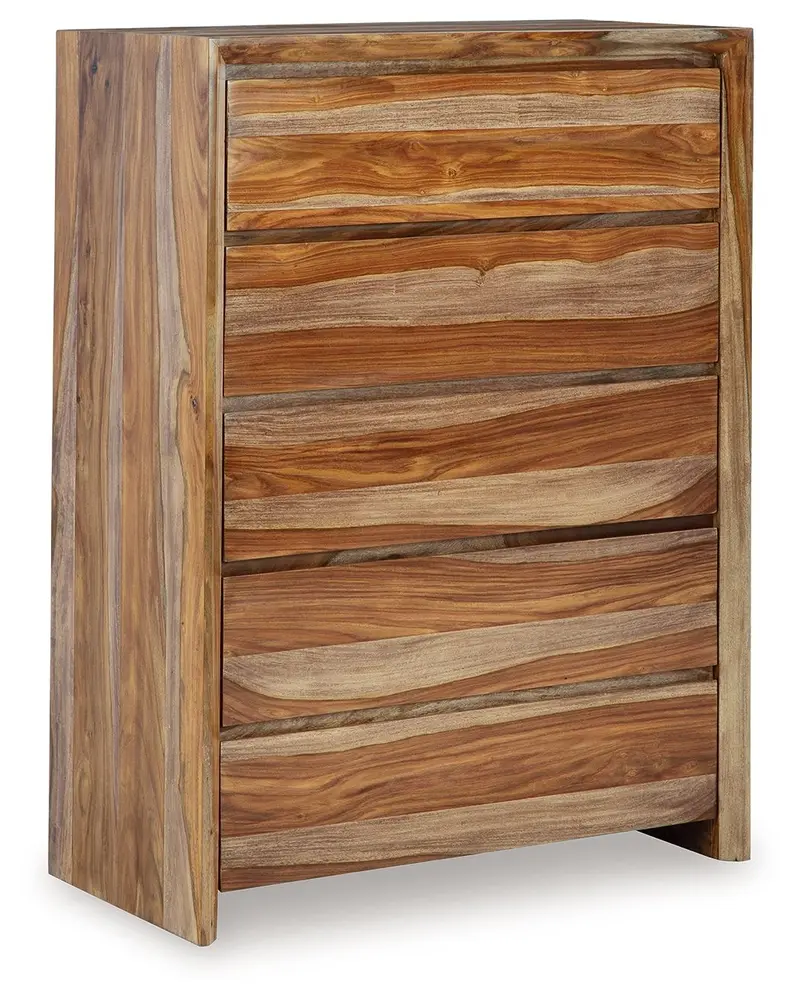 Dressonni Brown Five-Drawer Storage Chest 1