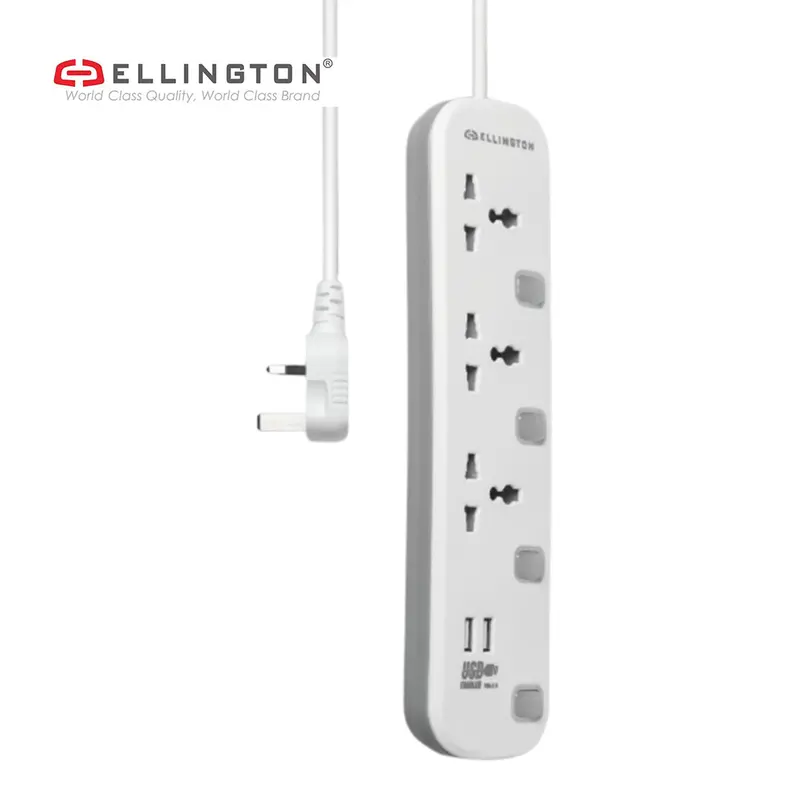 Elington 3-Outlet Surge Protector With 13 A Rating And Dual Usb Ports 1
