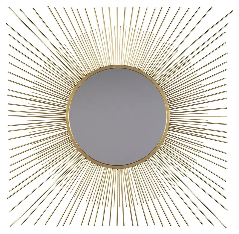 Elspeth Gold-Finished Wall Mirror With Sleek Frame 1