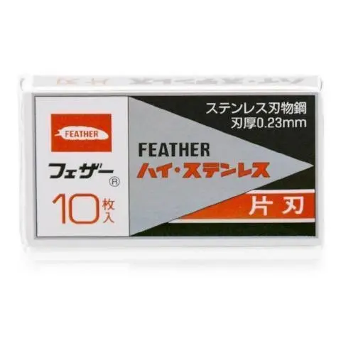 Feather Hi-Stainless Single-Edge Razor Blade Refills (10 Count) 1