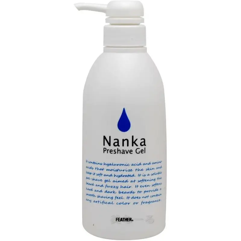 Feather Nanka Pre-Shave Gel – Beard-Softening Base For Smooth Shaving, 500G 1