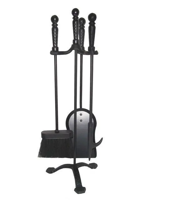 Fireup Compact Economy 3-Piece Black Fire Tool Set 1