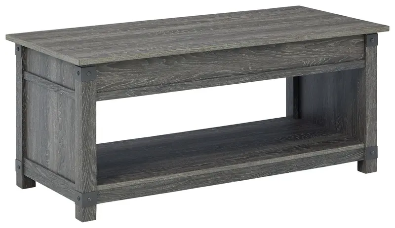 Freedan Grayish Brown Lift-Top Rectangular Cocktail Table 1
