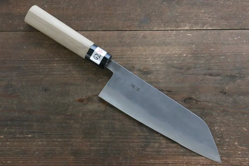 Fujiwara Teruyasu Nashiji Santoku – 180Mm White Steel No.1 With Magnolia Handle 1
