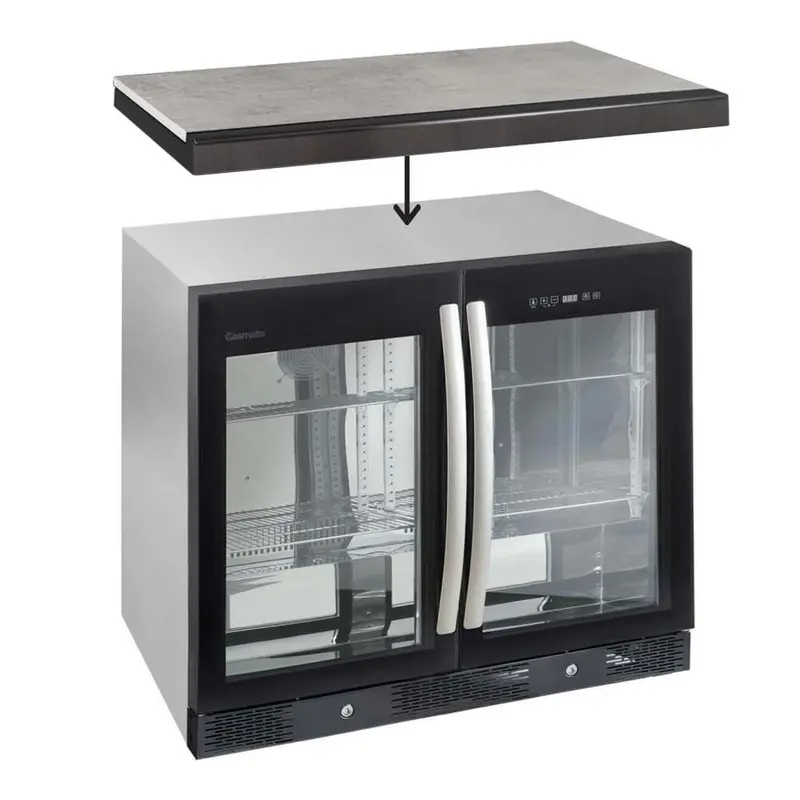 Gasmate Nova Graphite Premium Double-Door Bar Fridge Top Module 1