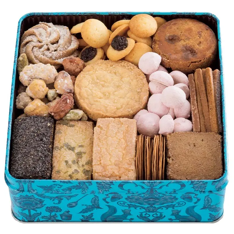Gin No Mori Artisan Cookie Assortment – Luxury Handmade Tin Gift Box Featuring 14 Distinct Flavors 1