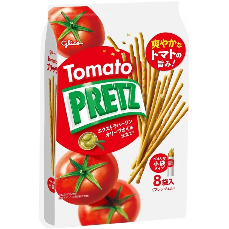 Glico Pretz Tomato Biscuit Sticks – Savory Crunchy Snack, 110G 1