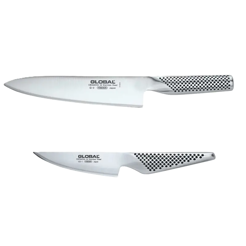 Global 2-Piece Starter Knife Set – G2 Chef’S + Gs1 Paring Knife, Japanese Steel 1