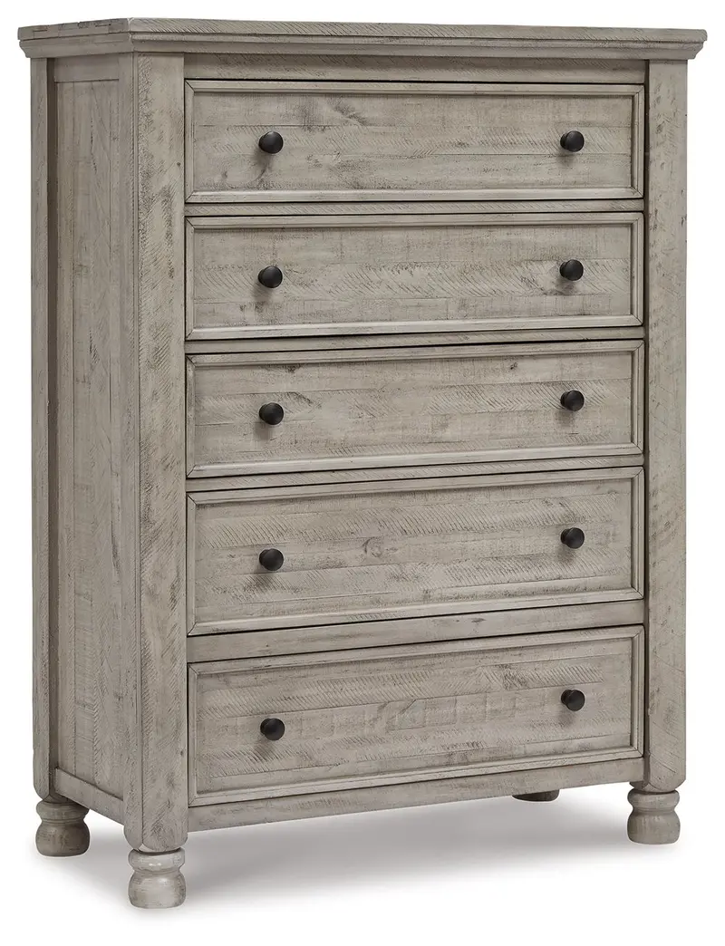 Gray Harrastone Five-Drawer Chest Of Drawers 1